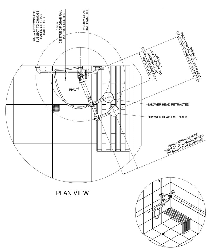Aucuro Dynamic Shower Holder